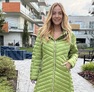 Kozy kabát fűzöld – Női átmeneti kabát – Innova Fashion – 2. kép